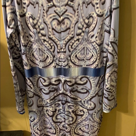 COPY - Light Blue/ White Designed Bodycon Jumpsuit - Picture 7 of 7